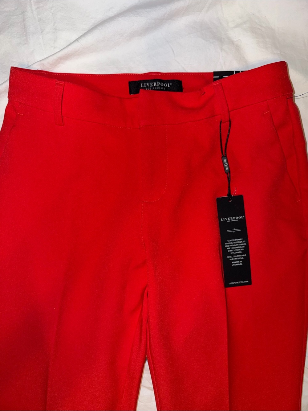 Liverpool Los Angeles Kelsey Red Flare Trousers Pants Size 2/26 NWT - Picture 3 of 14